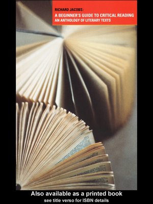 cover image of A Beginner's Guide to Critical Reading